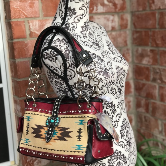 Montana west azetic collection chain handles bag - Picture 3 of 8